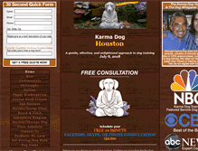 Tablet Screenshot of karmadogtraininghouston.com